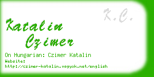 katalin czimer business card